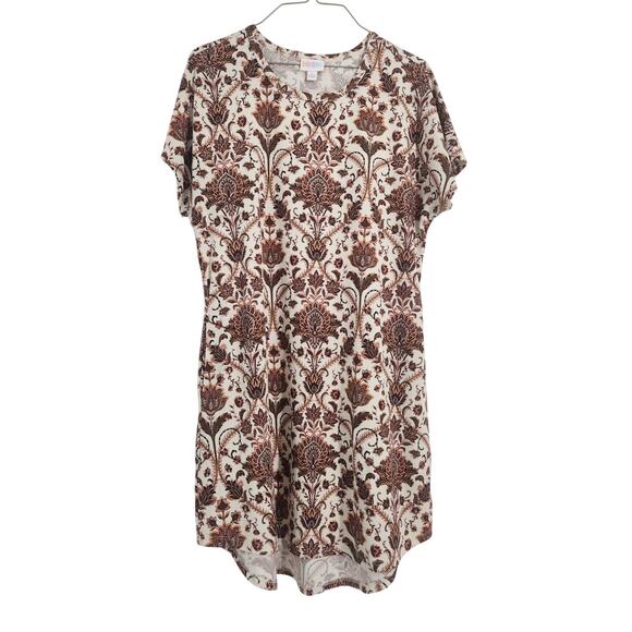 Lularoe Women's Size Large Floral Print Short Sleeve Dress - Picture 1 of 3